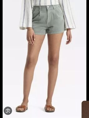 Universal Thread Sage Green High-Rise Denim Shorts